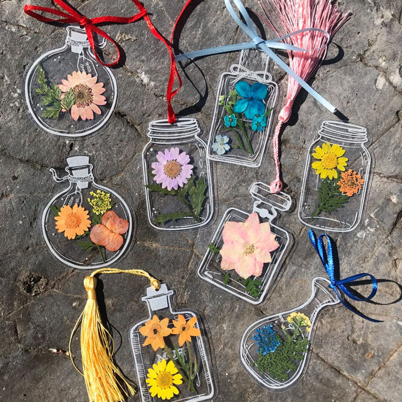 Dried Flowers Bookmark Set