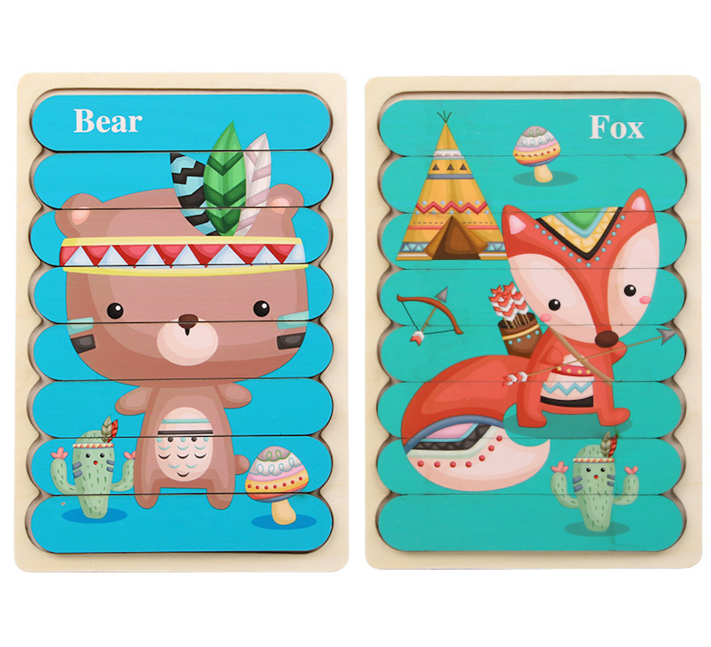 Montessori Flip Puzzle Sets